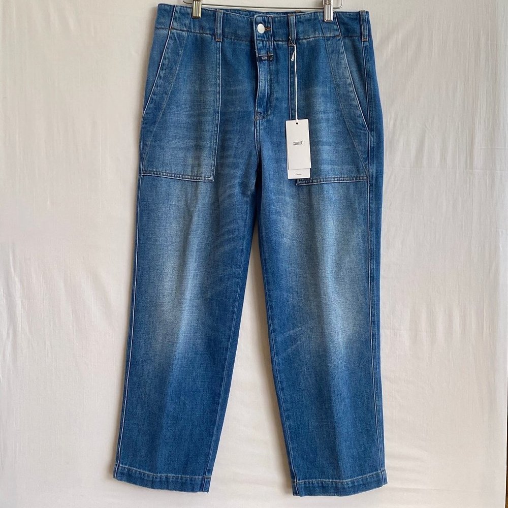 Closed Tony Broken Twill Pants Mid Blue
